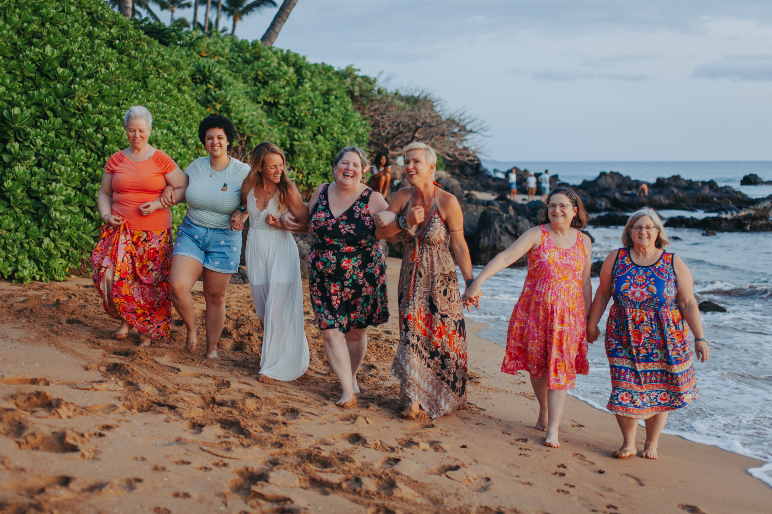 Maui Hawaii wellness retreat beach walk for women